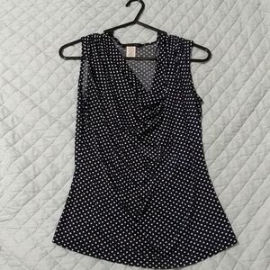 Jennie & Marlis sleeveless polka dot blouse